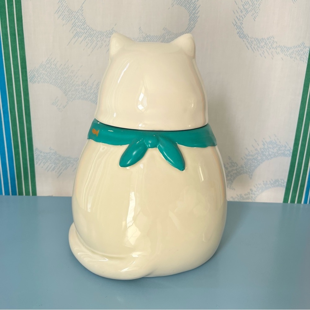 VINTAGE 80s cat cookie jar storage container - Picture 8 of 10